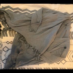 Grey Fringe Cardigan.